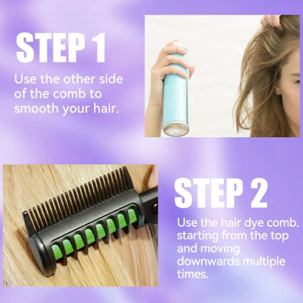 

New Multicolor Color Hair Dyeing Comb Easy to Use Portable Hair Dye Stick Disposable Hair Colouring Cream for Gray Hair Coverage