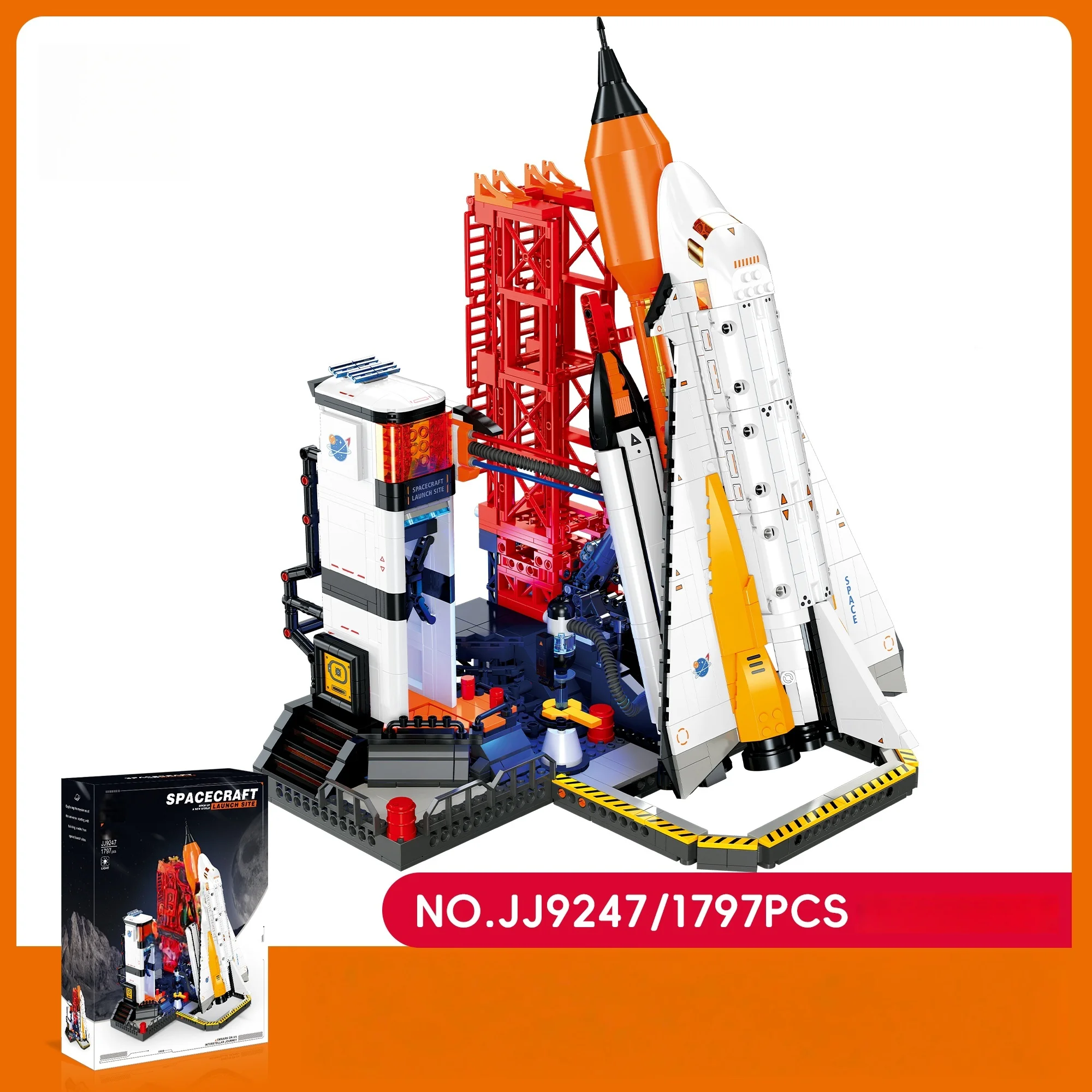 

1797PCS Space Series Lighted Space Launch Site Model Building Blocks Space Rocket Educational Toy Kids Birthday Toy Gift