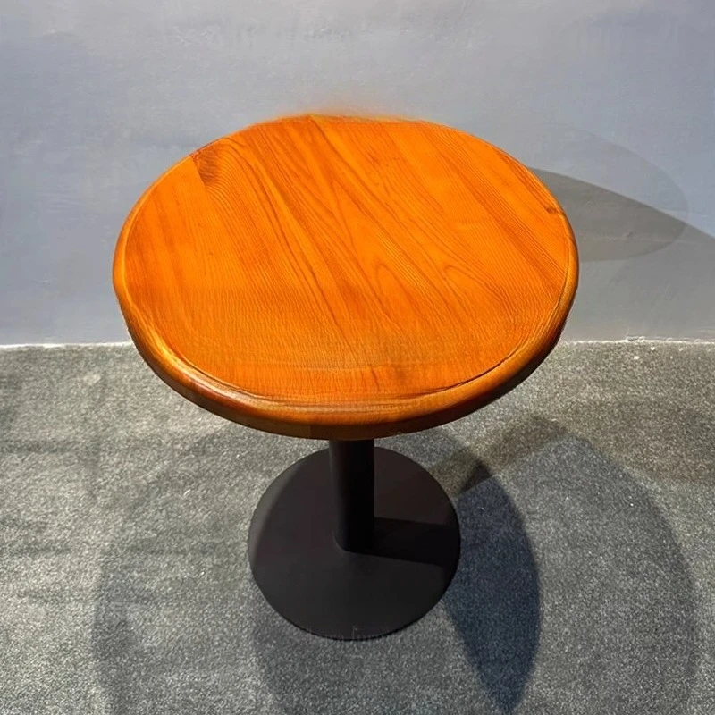 Vintage cafe tables and chairs Solid wood baking cake shop chairs