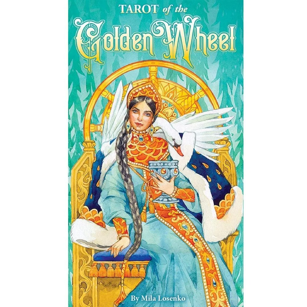 

Tarot of The Golden Wheel 78 Cards of Game Play Toys for Kids 10.3*6cm