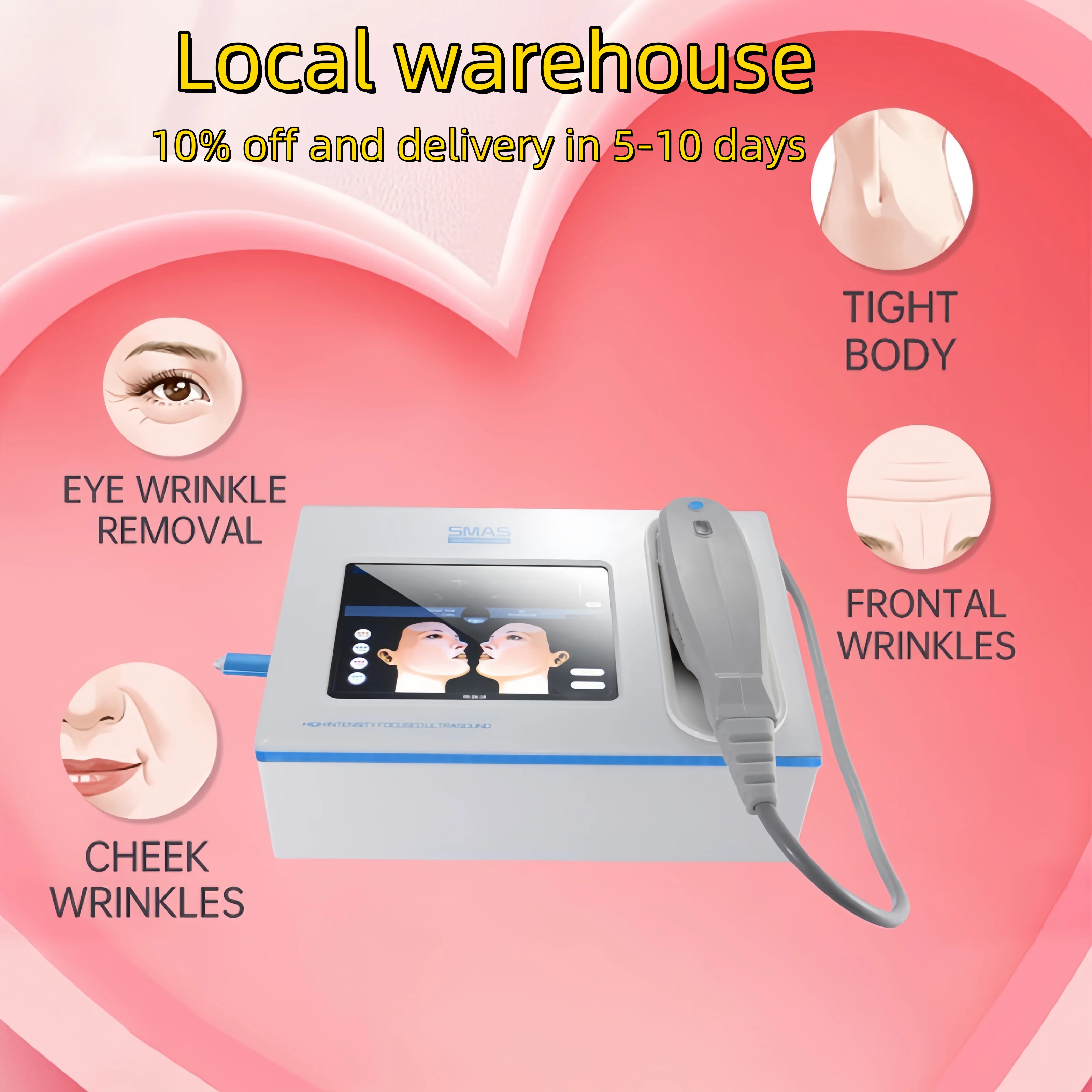 2024 hot selling Hifv high power portable beauty machine for face lifting and body care skin tightening machine facial massage s