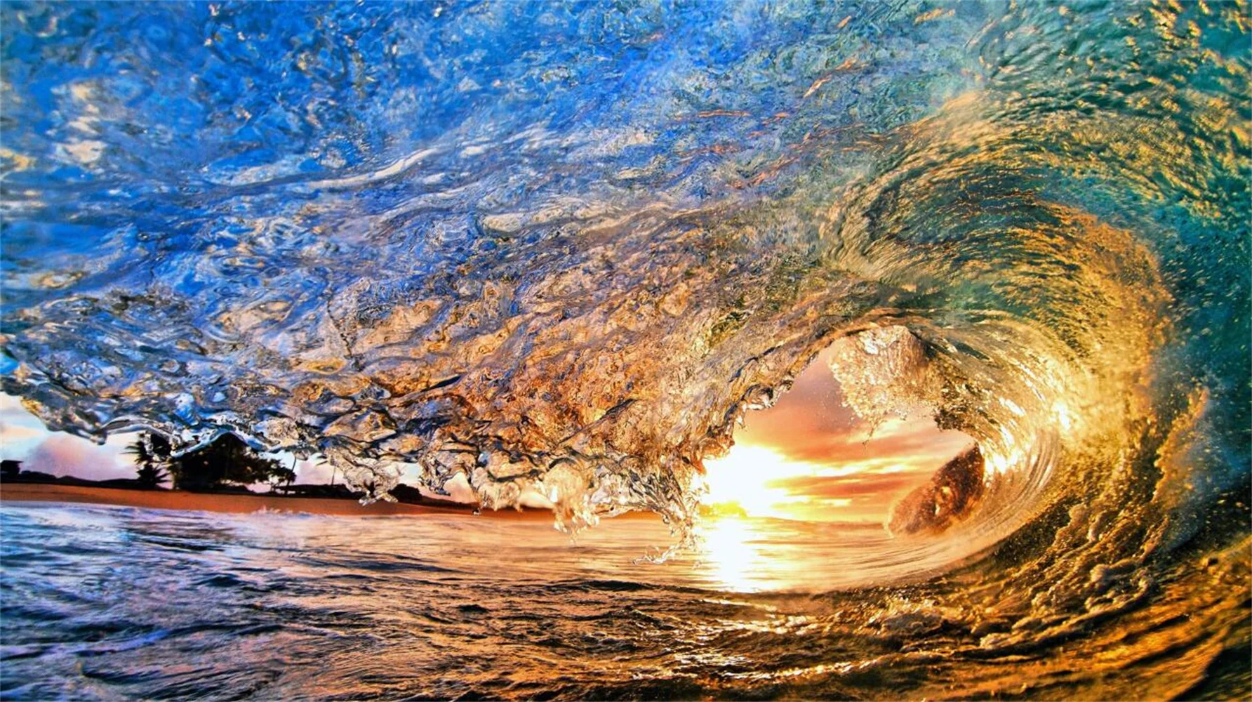 Modern Minimalist Mediterranean Surfing Waves Art Wallpaper Custom Mural for Bedroom Living Room TV Background