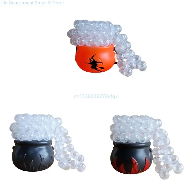 

Creative Halloween Witches Cauldron Decors with Glowing Plastic Sphere Ornament