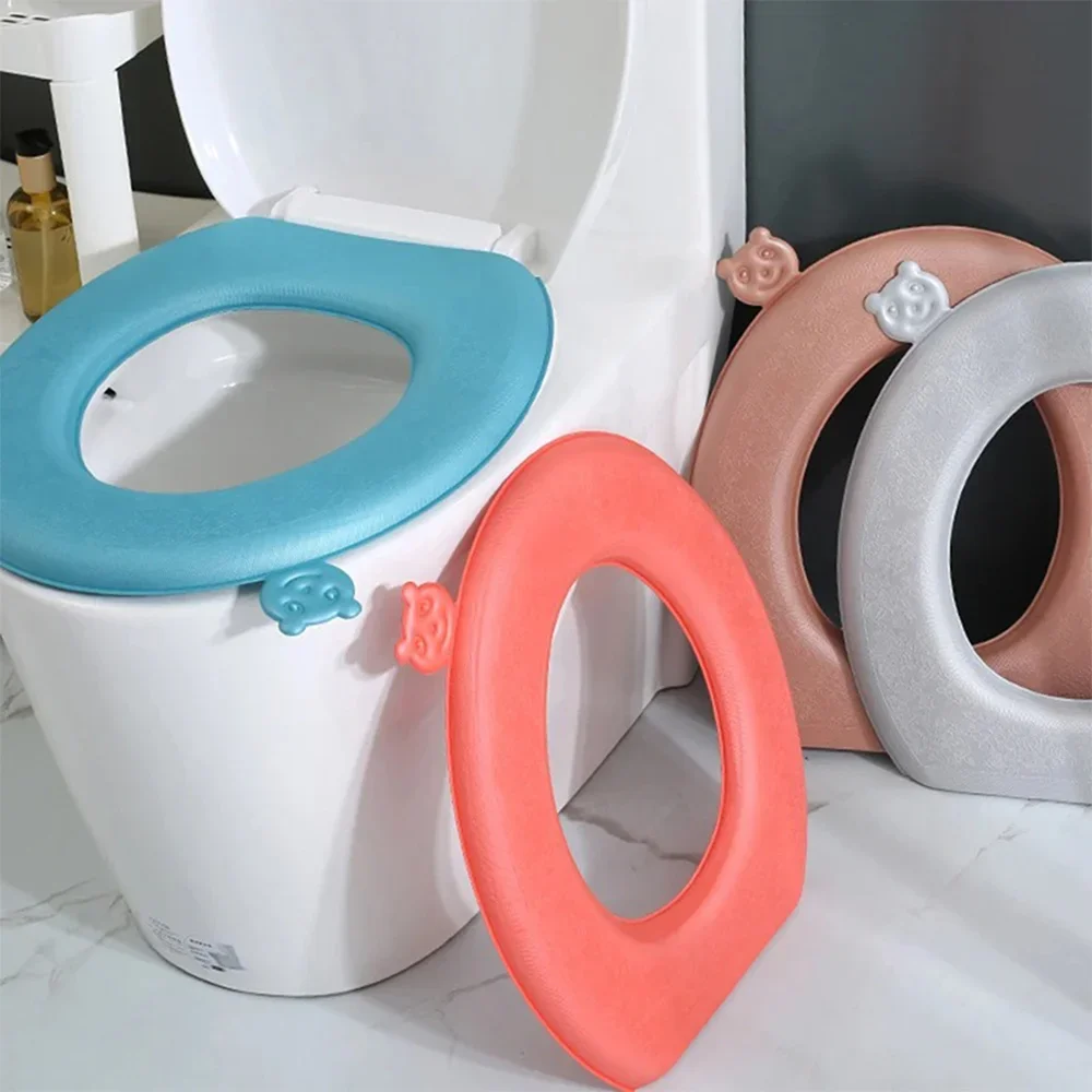 EVA Handheld Lift Toilet Seat Cover Thickened Four Seasons Universal Toilet Seat Cushion Paste Type Toilet Cushion Accessories