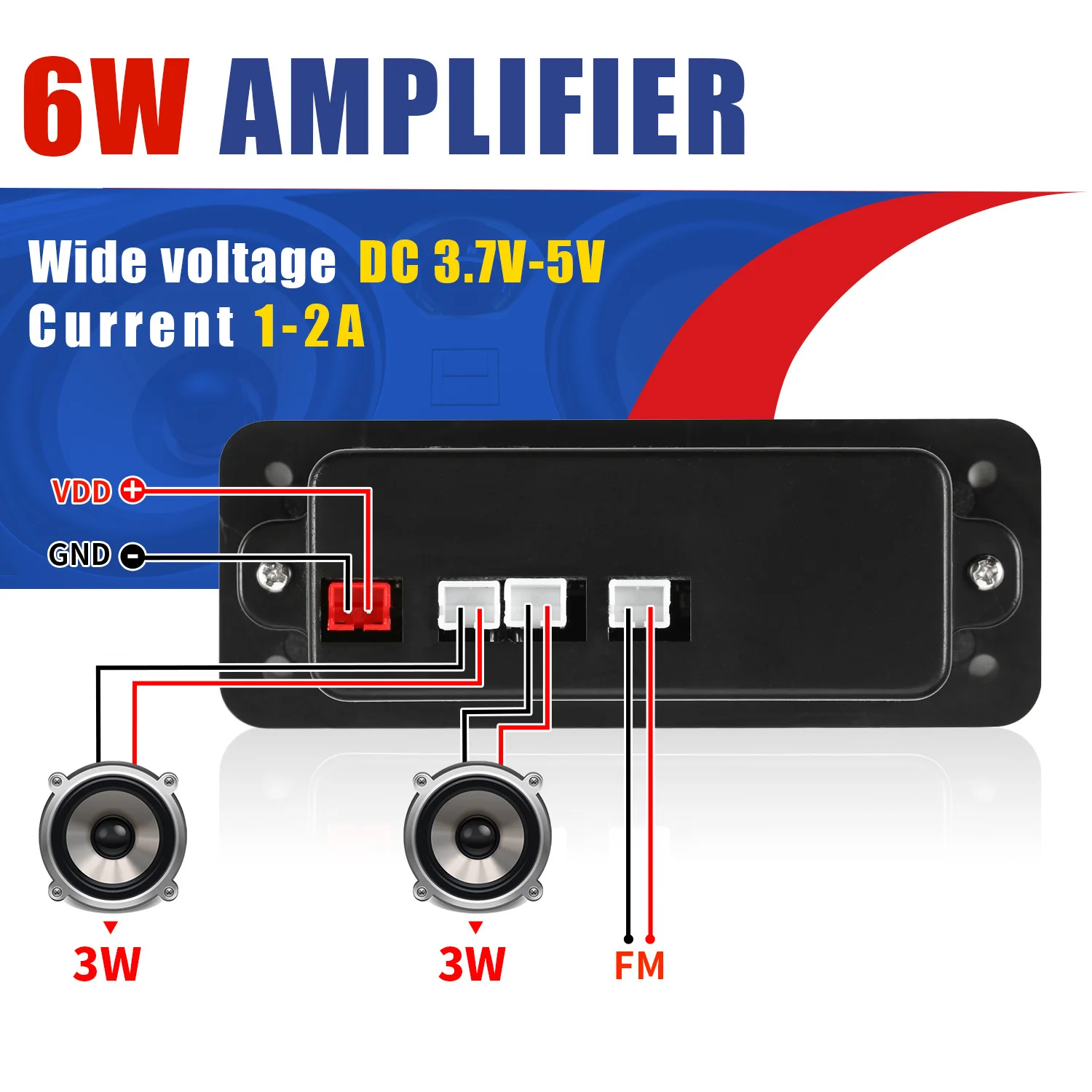 6W Amplificatore Lettore MP3 Scheda di decodifica 5V Bluetooth 5.0 Lossless Formato Modulo di decodifica musicale Auto Radio FM TF Registratore USB Chiamata