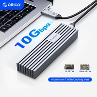 ORICO Upgraded Aluminum M.2 NVMe SSD Enclosure 10Gbps PCIe Type C M2 SSD Case NVMe M Key Solid State Drive Case Support UASP