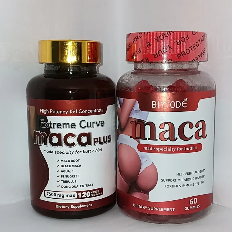 

2 bottles of maca capsule gummies balance female hormones, help shape immunity, relieve stress, and aid in sleep health food