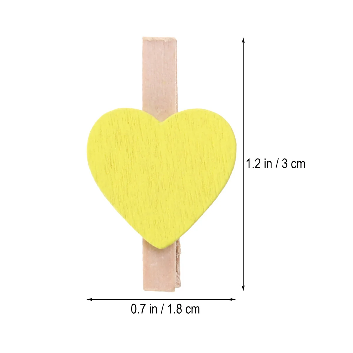 

50Pcs Mini Clothes Pins for Photo Craft Wood Clips Beautiful Home Decoration Fixation Yellow Love Photo Clip Love Clip