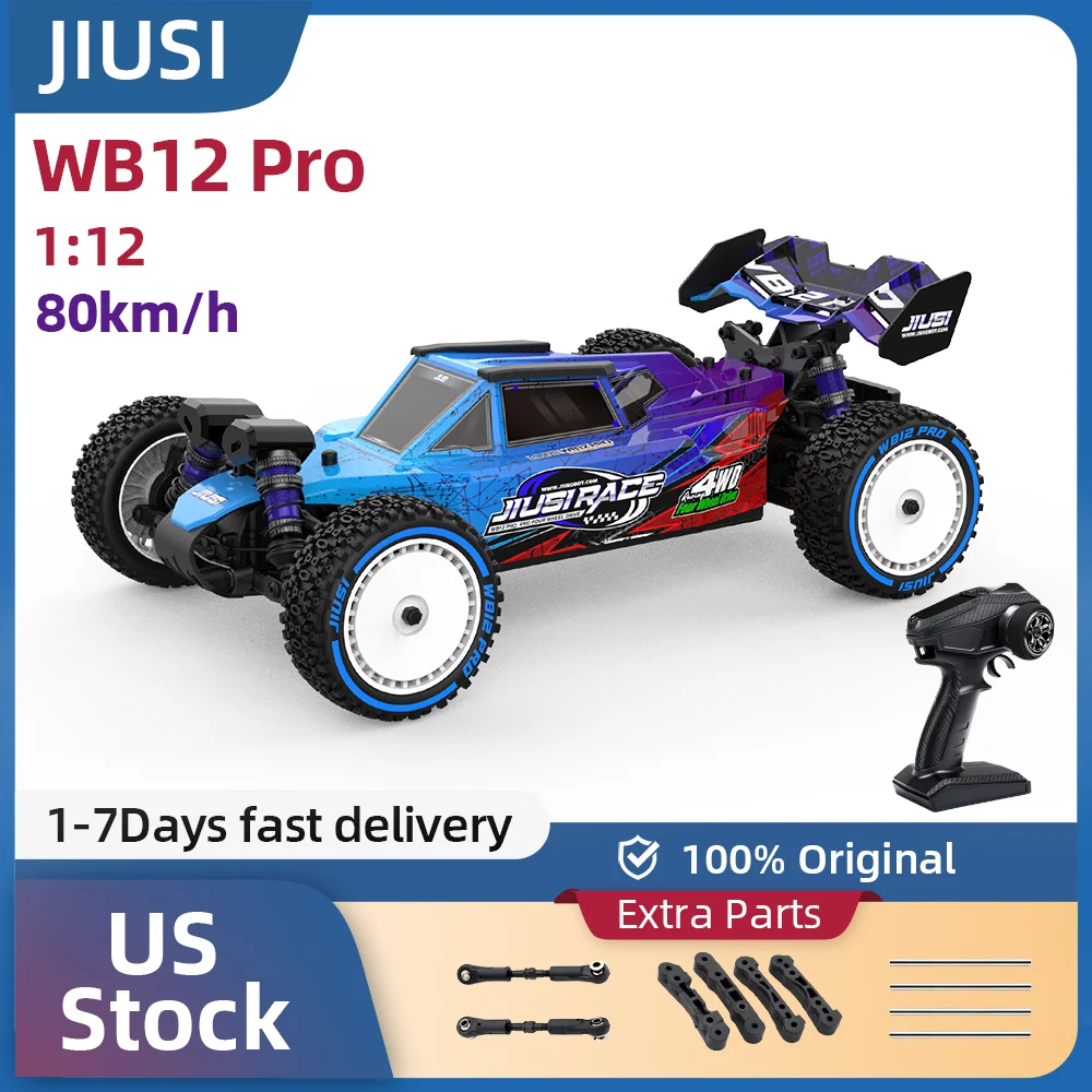 

WB12 PRO JIUSI 1/12 Racing Car 80km/h Brushless 4WD RC Car High Speed 2.4G Remote Control Car Competitive Off-road RC Toys Gift