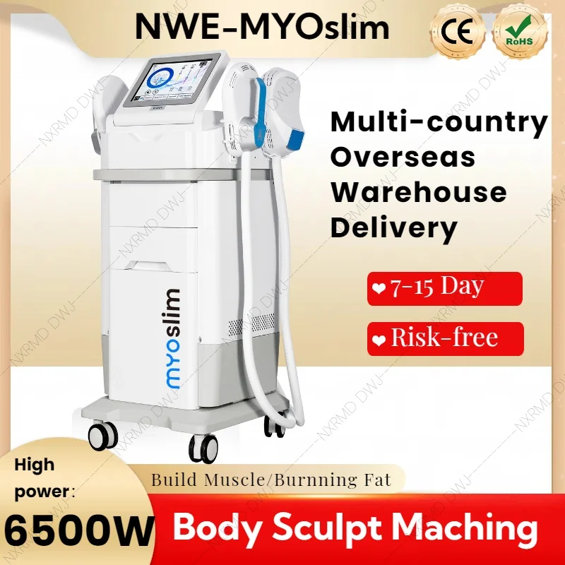 

New RF EMS Body Sculpt Machine 6500W MYOslim Sculpting Fat Slimming Technology Muscle Stimulation 15 Electromagnetic Weight Loss