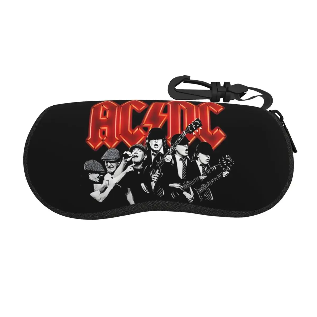 

Rock Band AC DC Shell Glasses Case Protective Sunglasses Box Women Men Soft Eyeglasses Bag Pouch