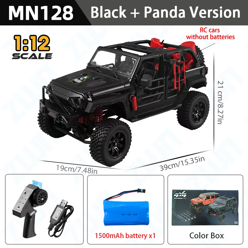 MN128 1:12 ラジコンカー 2.4g 4WD フルスケール Mnrc RTR LEDライト