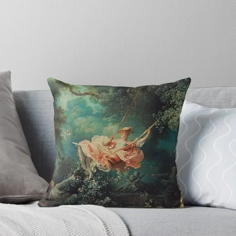 The Swing by Jean-Honoré Fragonard Throw Pillow ornamental pillows Luxury Cushion Cover Throw Pillow pillow