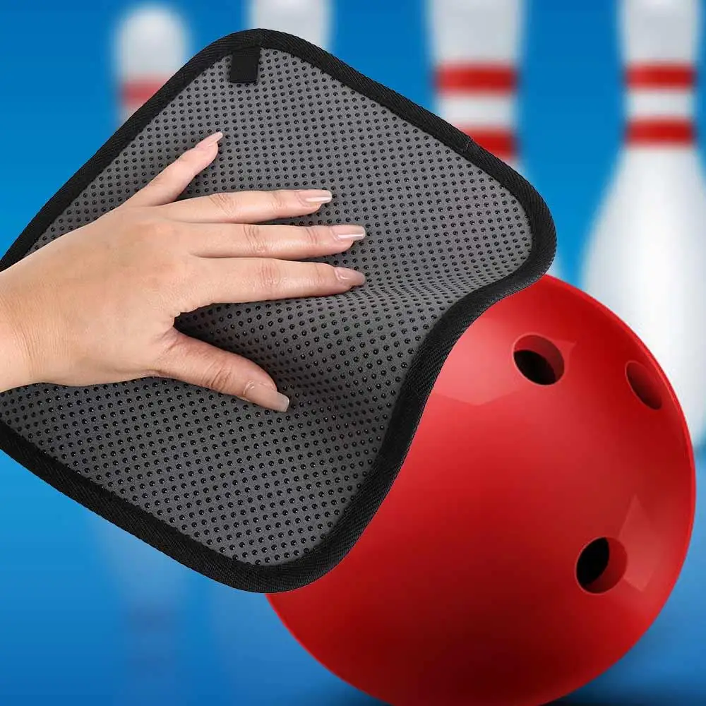 Anti-skid Bowling Ball Towel Easy-Grip Dots Dust Debris Remover Bowling Shammy Pad Polisher Wiping Washable