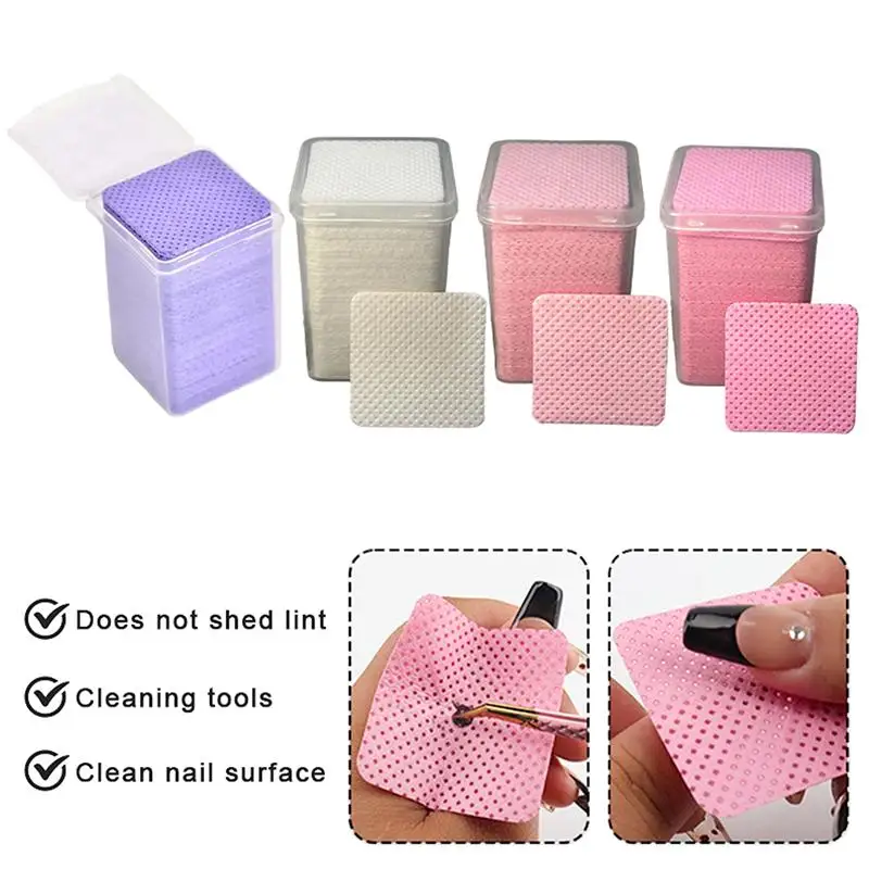 /Kuz/Lint Free Nail Wipes Gel Nail Polish Remover Wipes Absorbent Clean Magic Stuff Pad 200pcs/Box