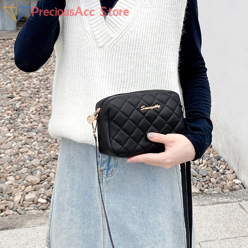 Women's Small Crossbody Bag Tassel Shoulder Purse with Embroidered Pattern Casual Messenger Handbag for Daily Outings