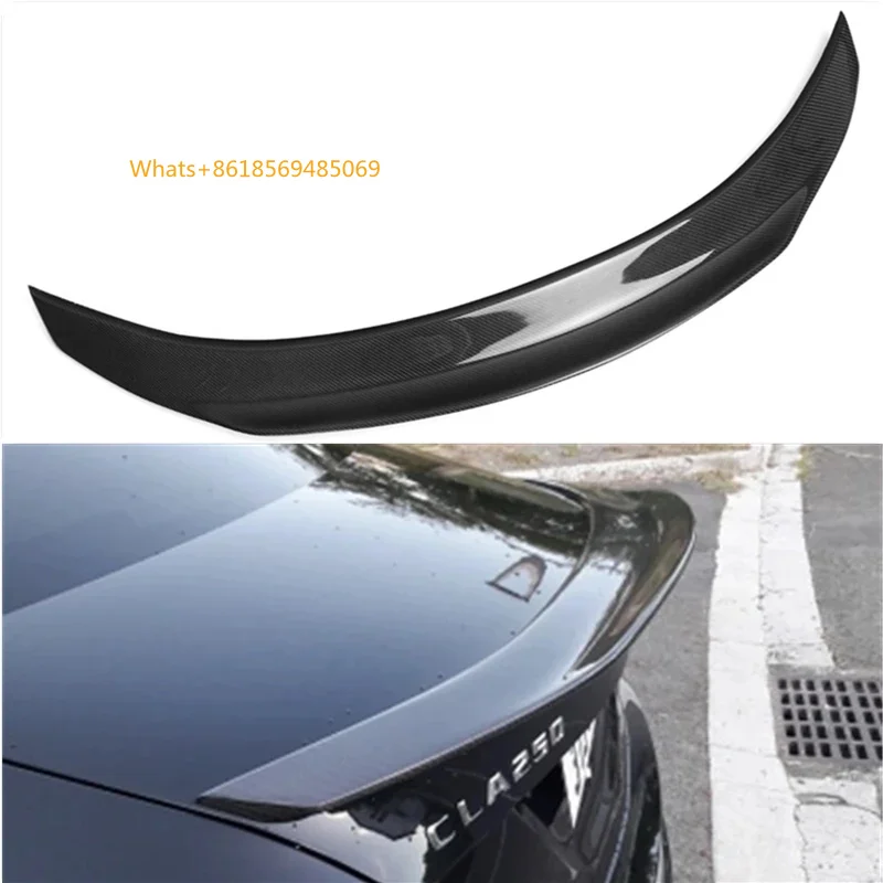 PSM Style Rear Spoiler Real Carbon Fiber CLA Class W117 Car Trunk Boot 2013-2019