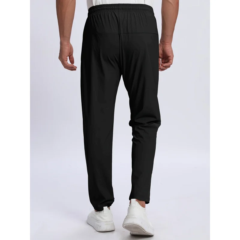 Man 3pc Men's Casual Sports Pants Ice Silk Breathable And Refreshing Elastic Quick-Drying Sports Pants Trousers Fishing Football