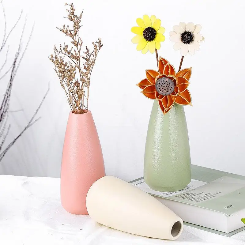 

Набор керамических ваз в скандинавском стиле: модный цветочный декор, креативное оформление для гостиной и дома на отдыхе