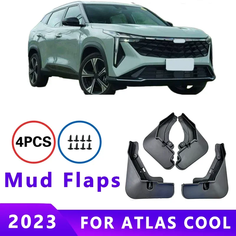 

Mud Flaps Fit for GEELY ATLAS COOL 2023 Mudguards Tire Fenders Splash Proof Accessories Wheel Guards 4ps