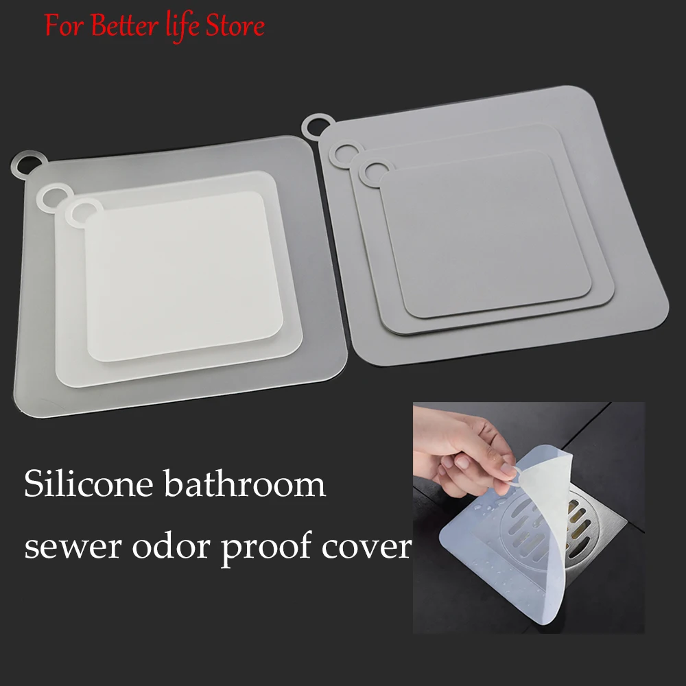 Silicone Drain Mat Sewer Sealing Ring Kitchen Bathroom Toilet Thicken Deodorant Floor Cover Home Sink Water Plug Deodorant Cover