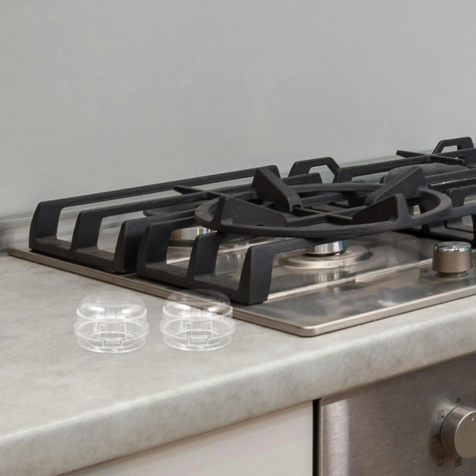 

6Pcs Gas Stove Knob Protector Covers Transparent Child Safety Switch Guards Easy Install Kitchen Gas Range Burner Protectors