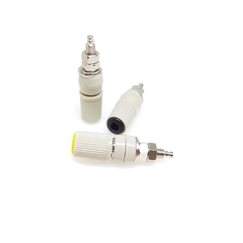 5PCS High-end instrument dedicated M5*48 pure copper terminal post, 5mm terminal block, grounding post socket, 30A large current