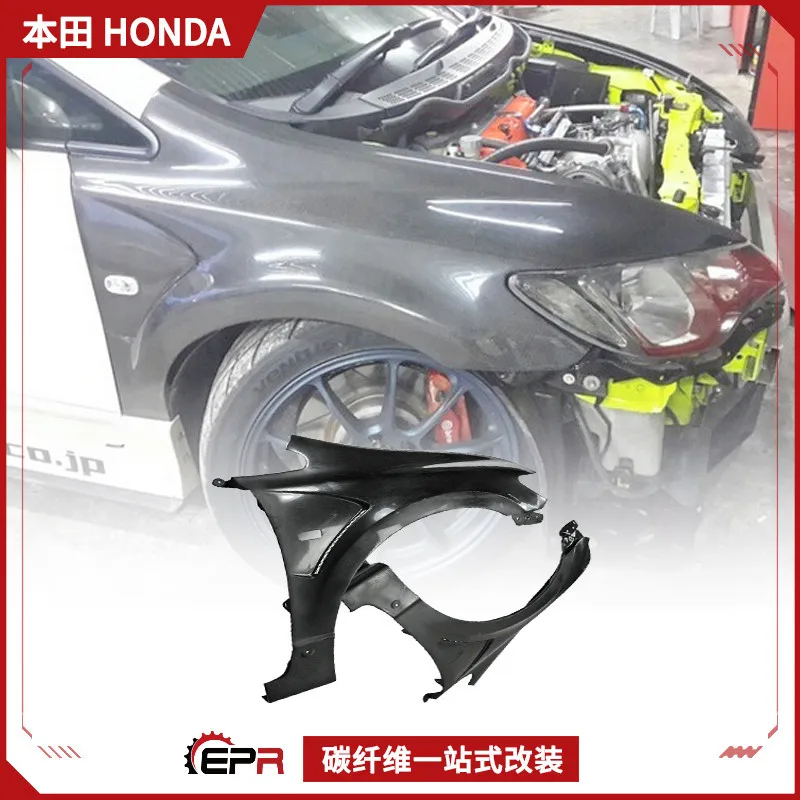 

Подходит для Honda 8-го поколения Civic FD2 JS RACING, передняя крышка из углеродного волокна, модификация замены крыла