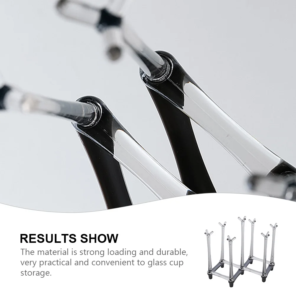 

Foldable Kitchen Glass Cup Holder Storage Rack Desktop Drain Cup Organizer Foldable Storage Rack Drain Kitchen Holder