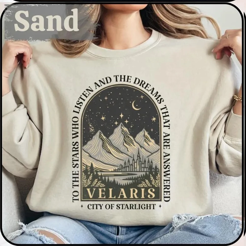 سترة Velaris Acotar للنساء City of Starlight سترة عتيقة للمحكمة الليلية برقبة دائرية ملابس الشارع #1