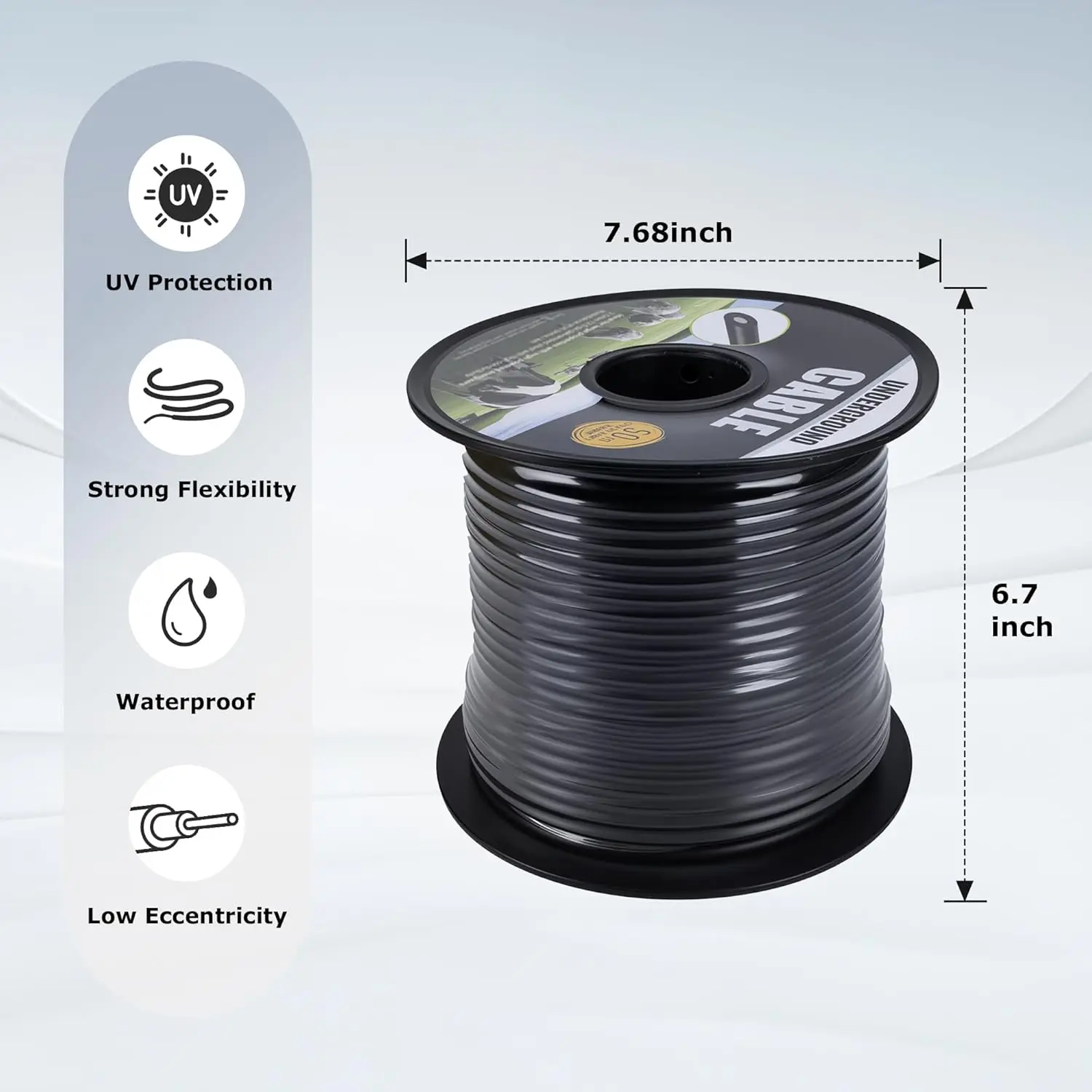 Underground Electric Fence, Double Insulated Metal Wire, No Specific Color, Direct Burial for Long-Term Use