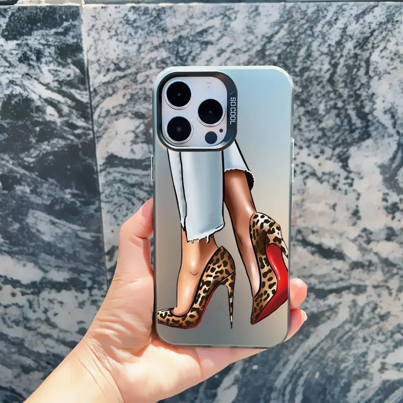 Girl Boss Weibliche Kaffee Handyhülle für iPhone 15 14 Plus Pro Max 17 16 13 Mini 12 11 Pro Max Muster stoßfeste Laserabdeckungen – Detail 6