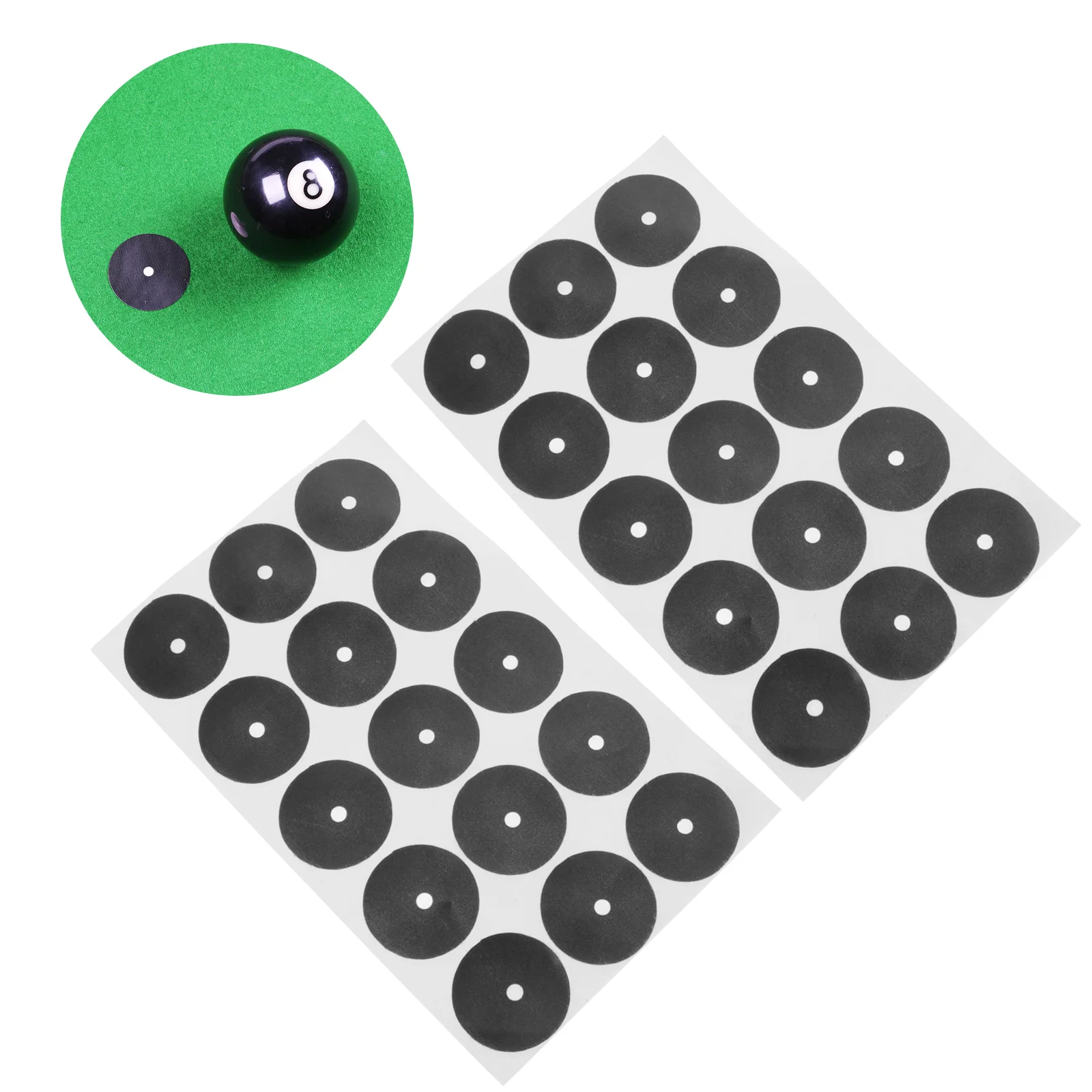 

2 Sheets Snooker Black Pool Locating Dots Billiard Table Markers Pool Table Marker Dots Billiard Marking for Daily