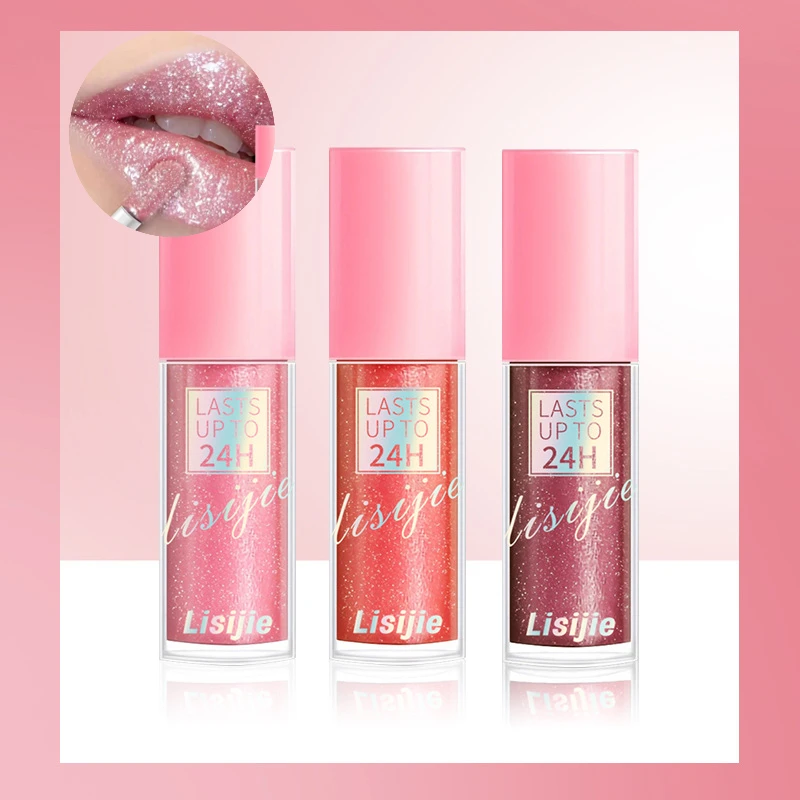 Smalto per labbra glitterato Impermeabile Diamond Shimmer Lip Gloss Rossetto liquido scintillante Trucco labbra duraturo per regalo da donna