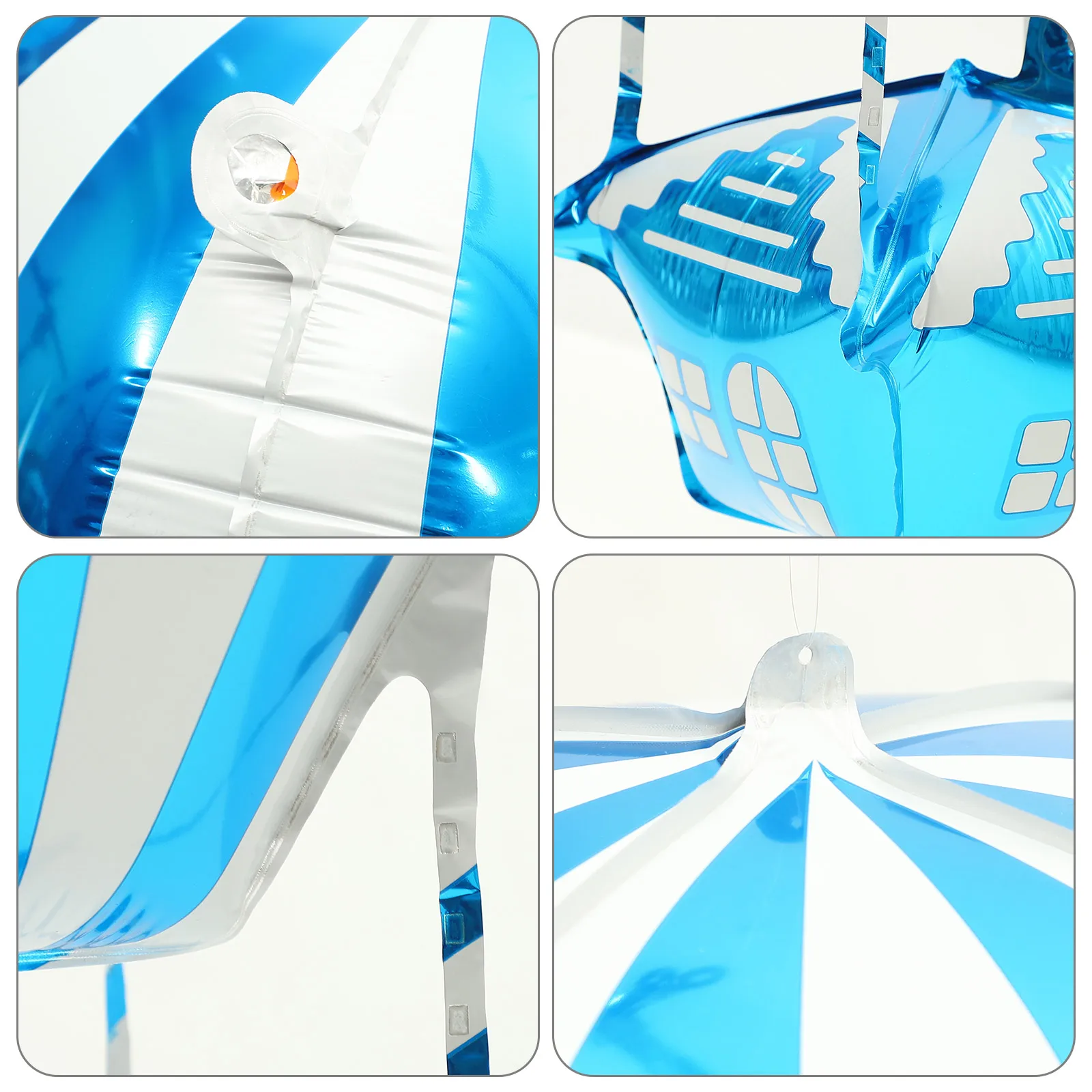 

10pcs Blue Hot Air Balloon Aluminum Foil Decorations Inflatable Balls Kids Birthday Party Wedding Celebrations Classroom