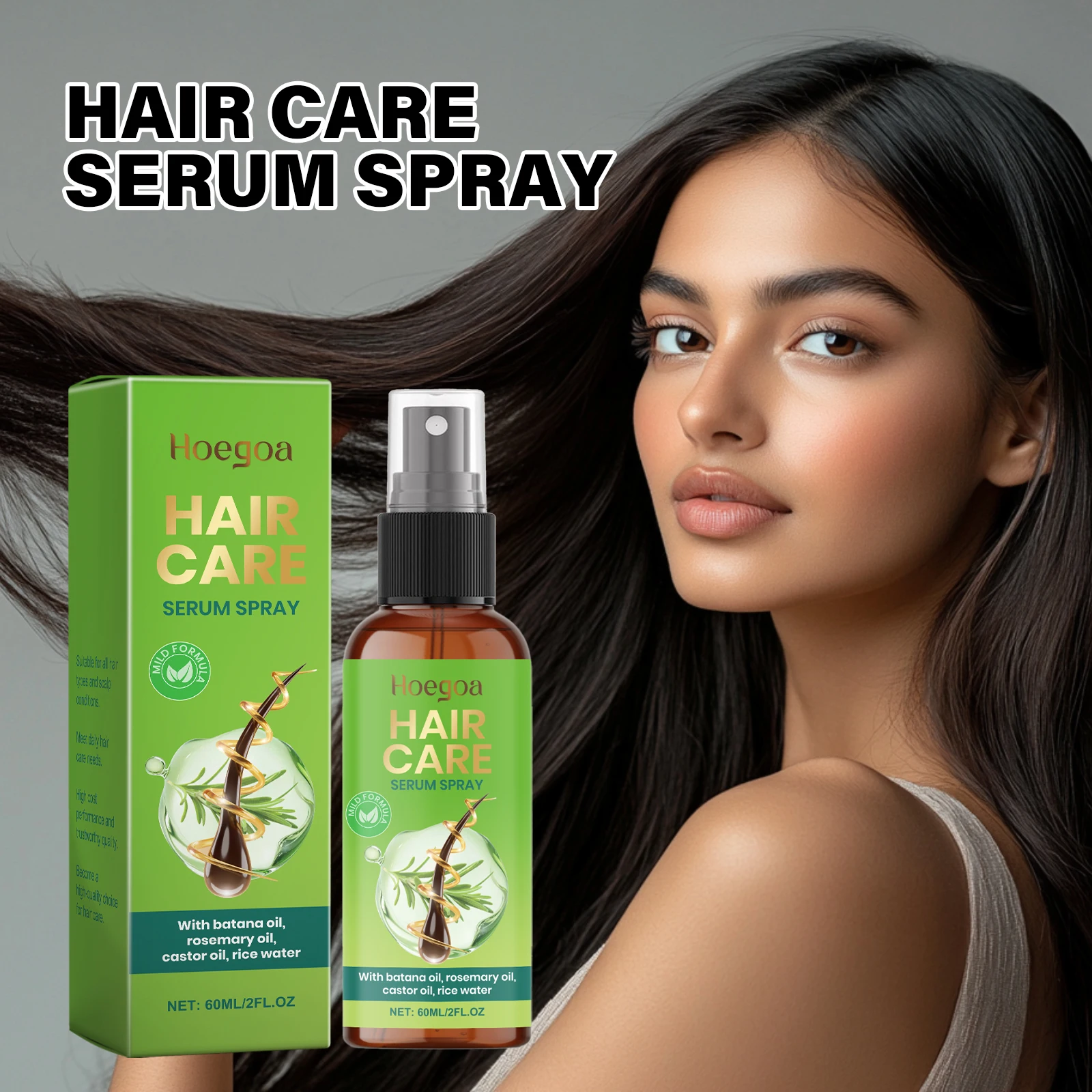 

Rosemary Castor Oil Hair Care Essence Hair Roots Scalp Treatment Anti Hair Loss Serum Strengthen Hair Roots Scalp Care Serum