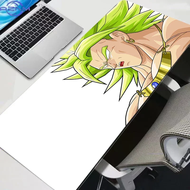 Anime Green Energy Warrior Mouse Pad, Rubber Anti-slip Gaming Mouse Pad, Vibrant Green Lightning Burst Comic Print Desk Mat with