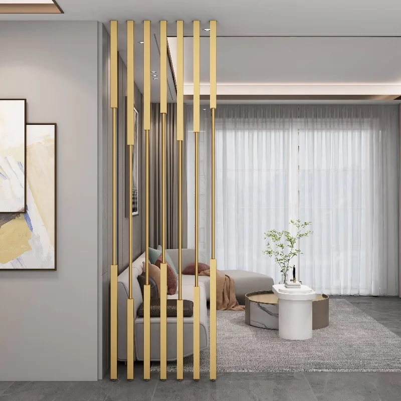 Height 311cm Custom Screen Divider Posts (Gold Square Tubing) Only for Covering The Price Difference