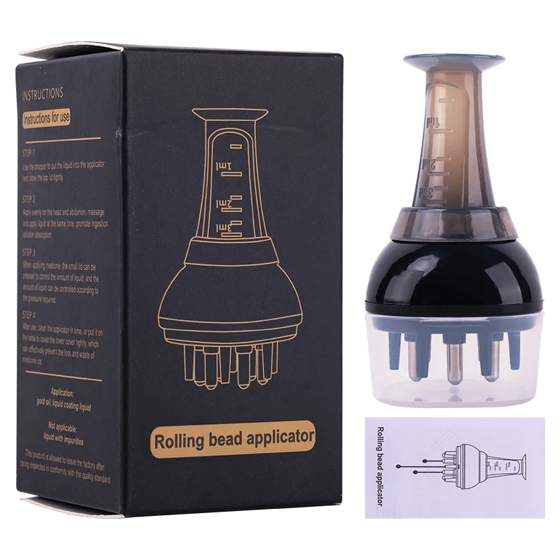 Hair Scalp Applicator Evenly Dsitribute Liquid Spherical Gear Design Apply Medicine Accurately Full Body Massage Press Liquidout