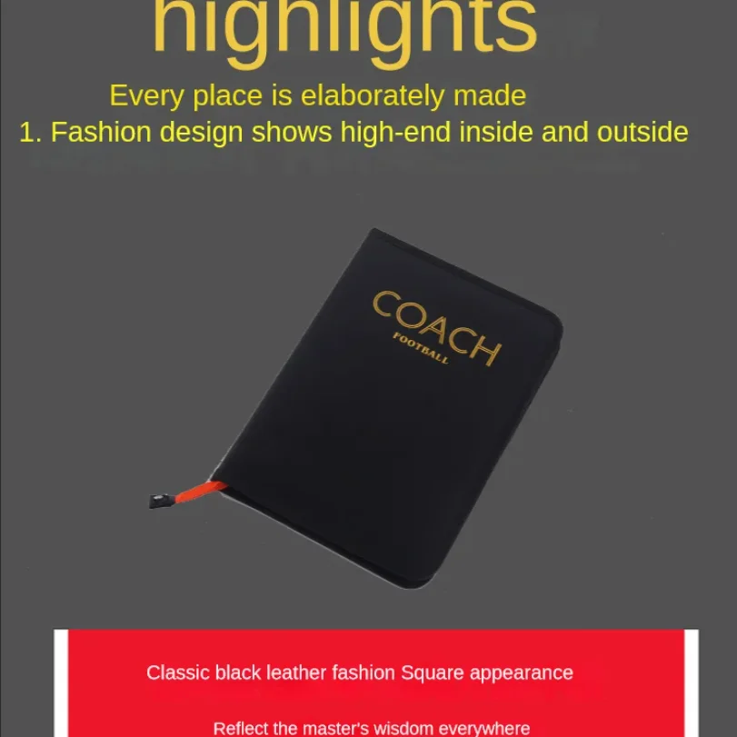 Coach Tactical Board Magnetic Zipper Football Tactical Board Coach Tactical Board Foldable Strategy Board with Pen Clipboard Hot #5