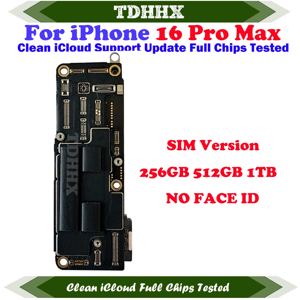 1TB Mainboard Clean iCloud With system For iPhone 16 Pro Max 512gb