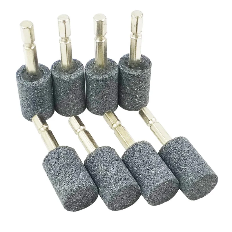LICE-8 Pcs Shape Grinding Stone - 1/4Inch Hex Shank Abrasive Stone Mounted Grinding Point For Rotary Tool Drill