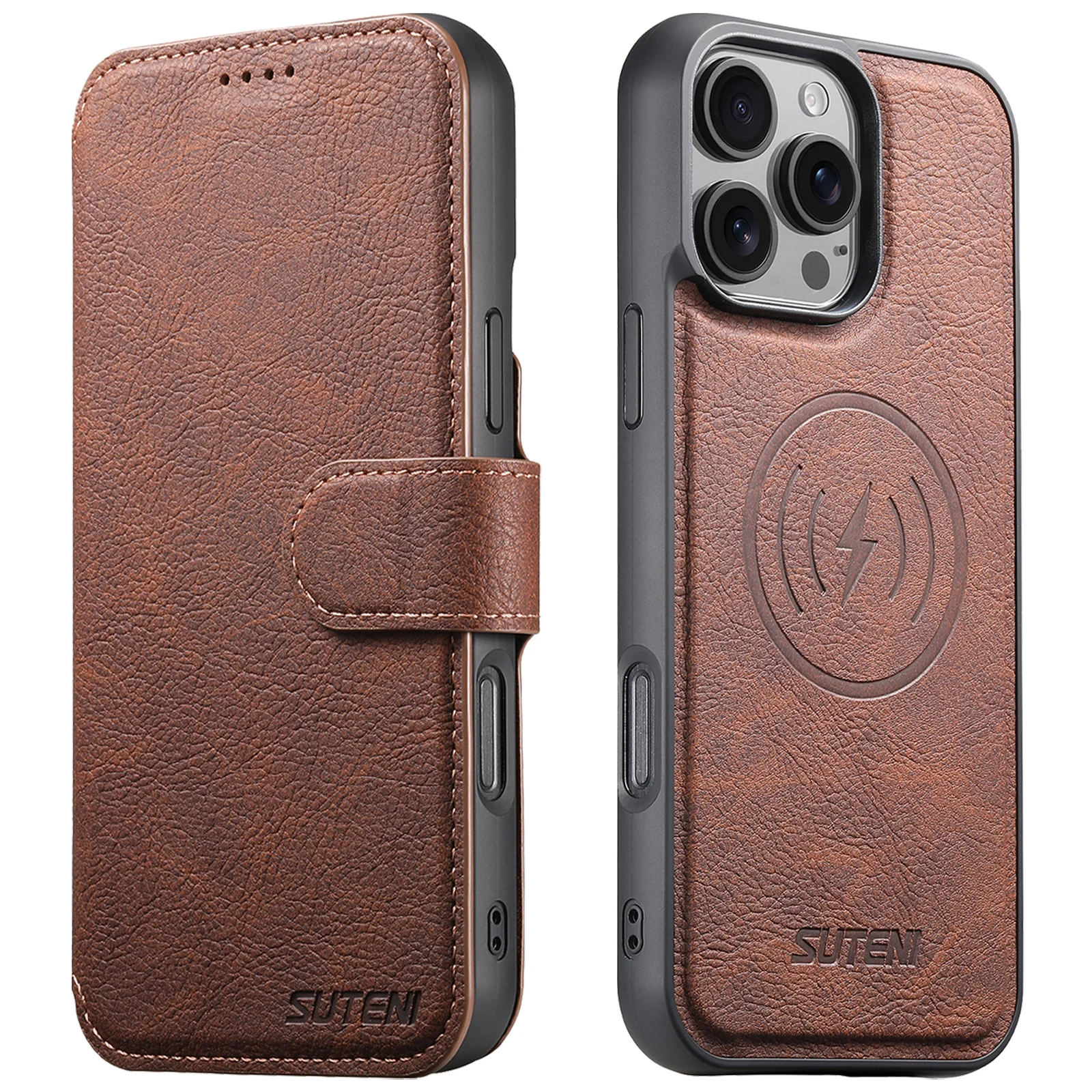 

Luxury Wallet Leather Case for iPhone 16 pro max,15 Plus,14,13 promax Flip Card Slot Cover, Premium PU Magnetic Protection