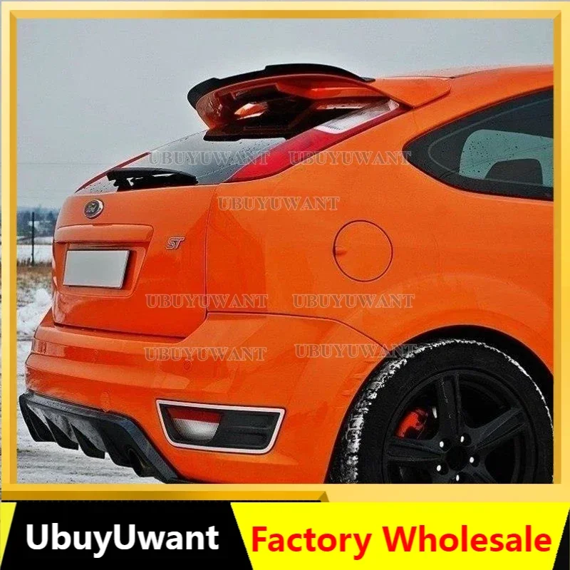 For Ford Focus ST MK2 MK2.5 Hatchback High Quality ABS Material Top Spoiler Wing Trunk Lip Boot Cover Car Styling