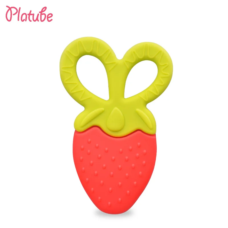 Platube Brand Baby Teether Toy Toothbrush Infant Cartoon Shape Teether Silicone Molar Teething Kids Safe Teething Appease Gift