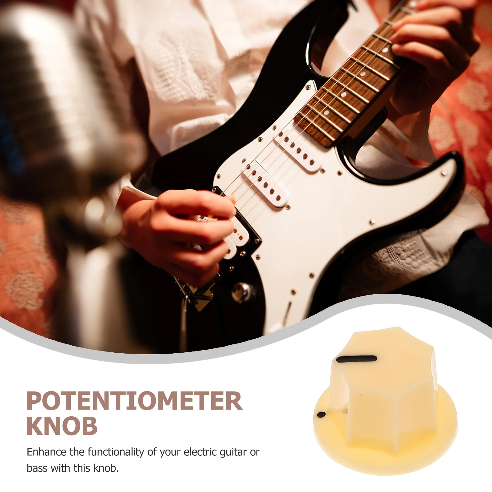 

10pcs Volume For Volume Knobs For Electric Electric Guitar Replacement Plastic Tone Control Knobs Durable Guitar Parts