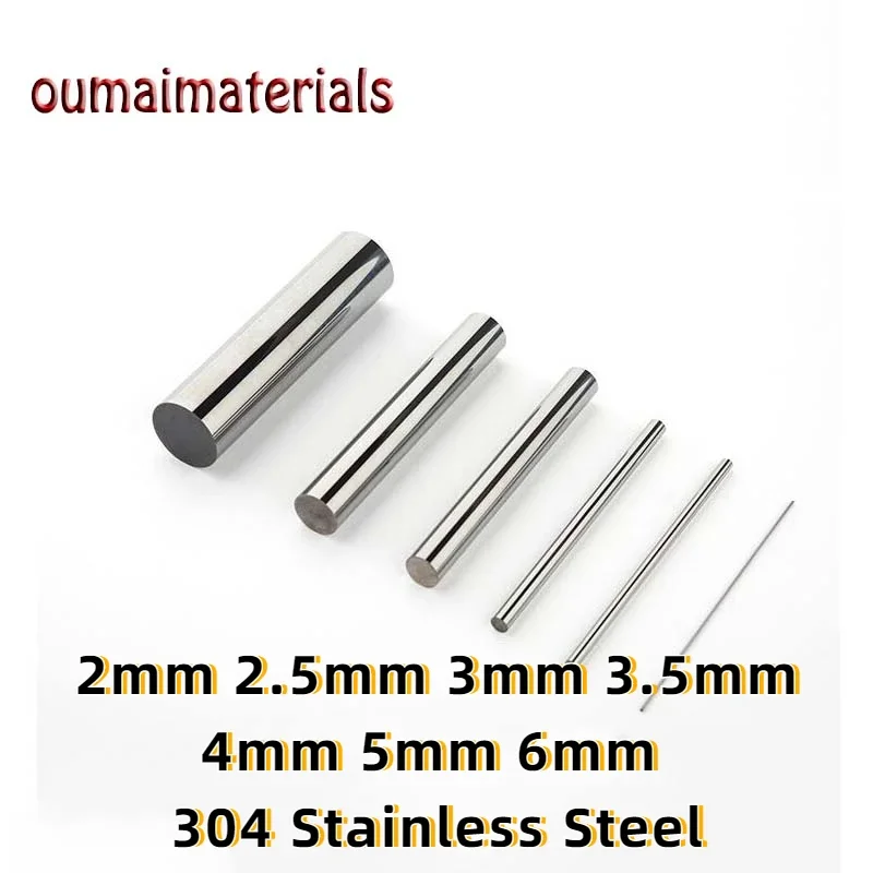 

2-15pcs 2mm 2.5mm 3mm 3.5mm 4mm 5mm 6mm 304 Stainless Steel Shaft Rod Bar Metric Round Ground Rods 500/333/400mm Length