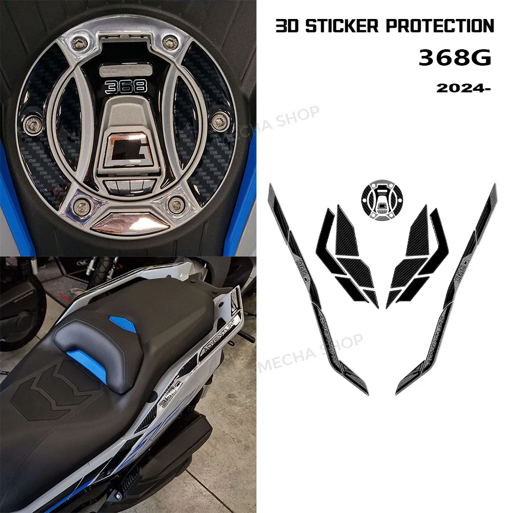 

For Scooter Zontes 368G 2025 3D Epoxy Resin Sticker Motorcycle Tank Protection Kit Scratch Resistant Sticker Anti Slip Sticker