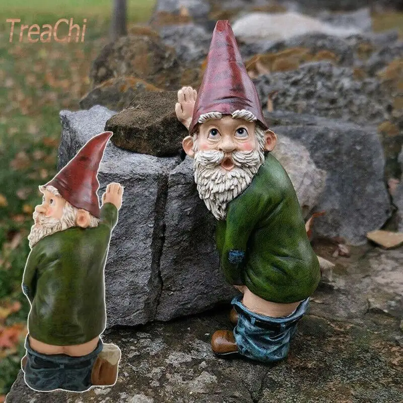 

Tree Peeing Old Man Resin Cartoon Decoration Dwarf Garden Gnome Decoration Backyard Patio Lawn Outdoor