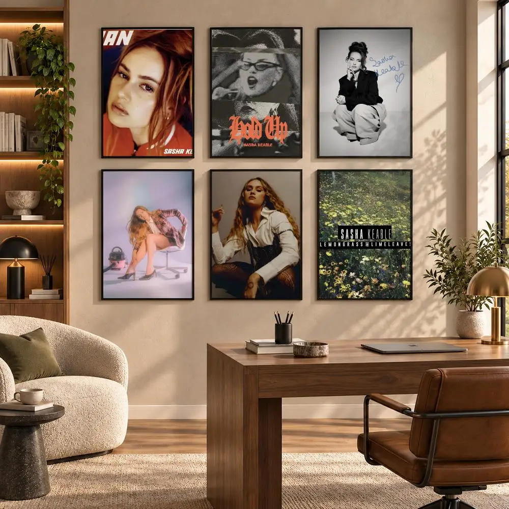 Sasha Keable Soul Singer Music Poster Self-adhesive Art Waterproof Paper Sticker Coffee House Bar Room Wall Decor